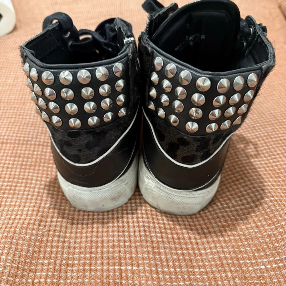 Zadig & Voltaire Studded High-Top Sneakers size 10 - Picture 4 of 6